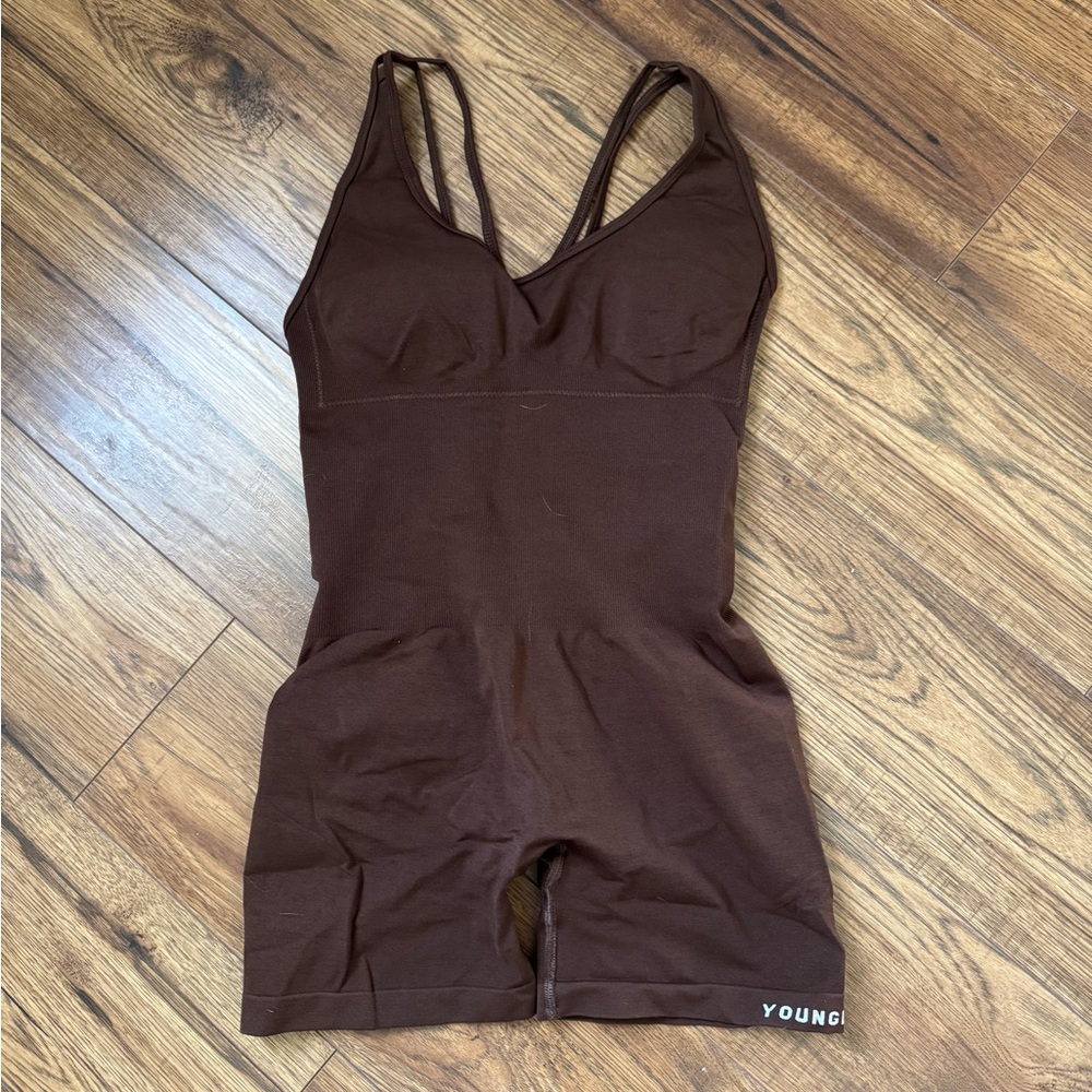 YoungLA Brown Sleeveless Jumpsuit Romper